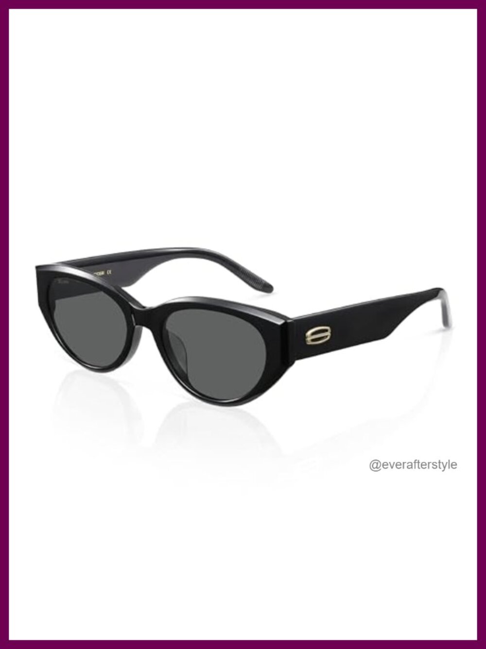 Narrow Cat-Eye Polarized Sunglasses Full Rim Italian Acetate UV400